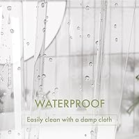 Vista 5 de AmazerBath Forro de cortina de ducha extra largo, forro de cortina de ducha transparente de 96 pulgadas de largo, 72 x 96 pulgadas, forro de cortina
