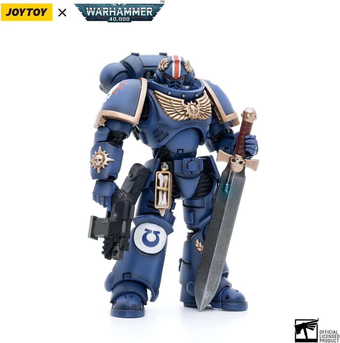 JOYTOY Warhammer 40k 1/18 Action Figure Ultramarines Primaris Lieutenant Argaranthe Collectible Gifts,Toys for Kids 15+ and Adults 4.72-inch