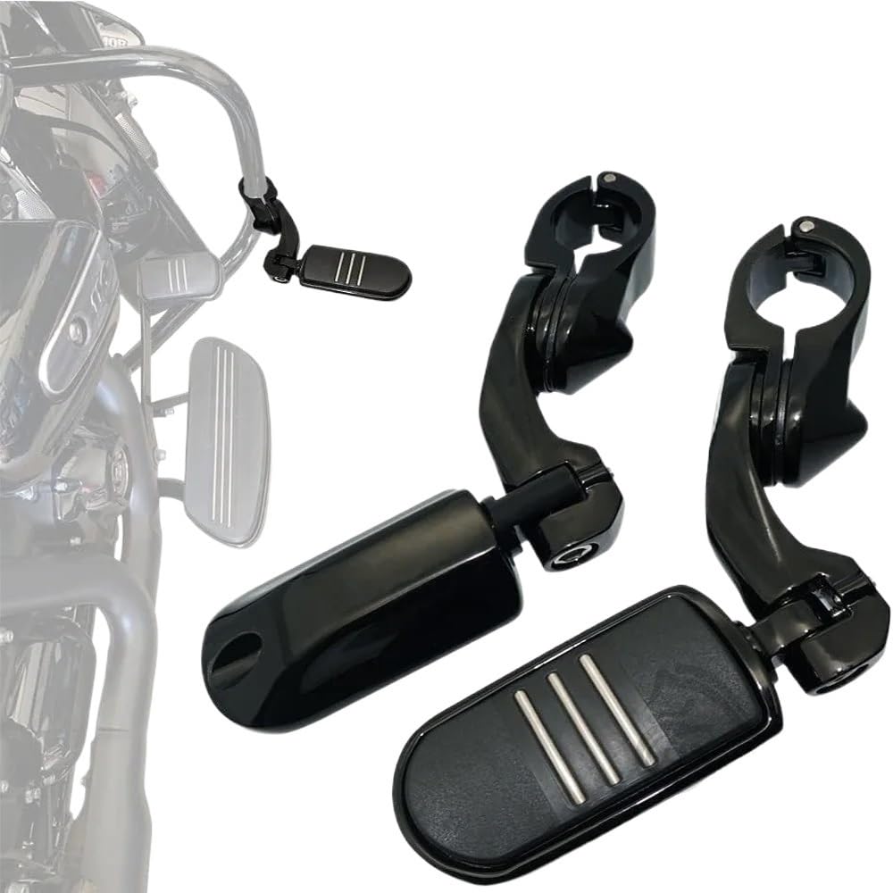 Motorrad Fußrasten Pedale 1,25 "Einstellbare Highway Pegs Fußrasten/Fit for Harley Touring Road King Road Glide Electra Glide Street Glide Sportster Softail(CB102)