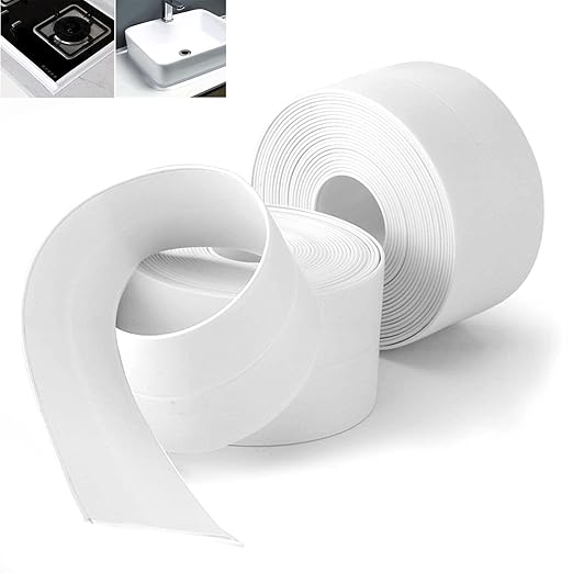 2 Pcs Silicone Cualk Strip，Bathroom Sealant Strip ，Bath Sealant Strip