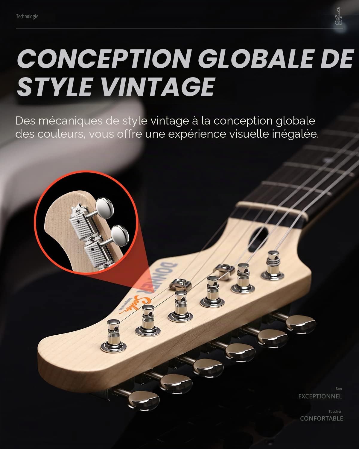 Donner Guitare électrique, kit de guitare électrique pleine grandeur HSS Pickup Coil Split, ensemble de guitares électriques pour adultes avec amplificateur, sac, accessoires, DST-152W blanc