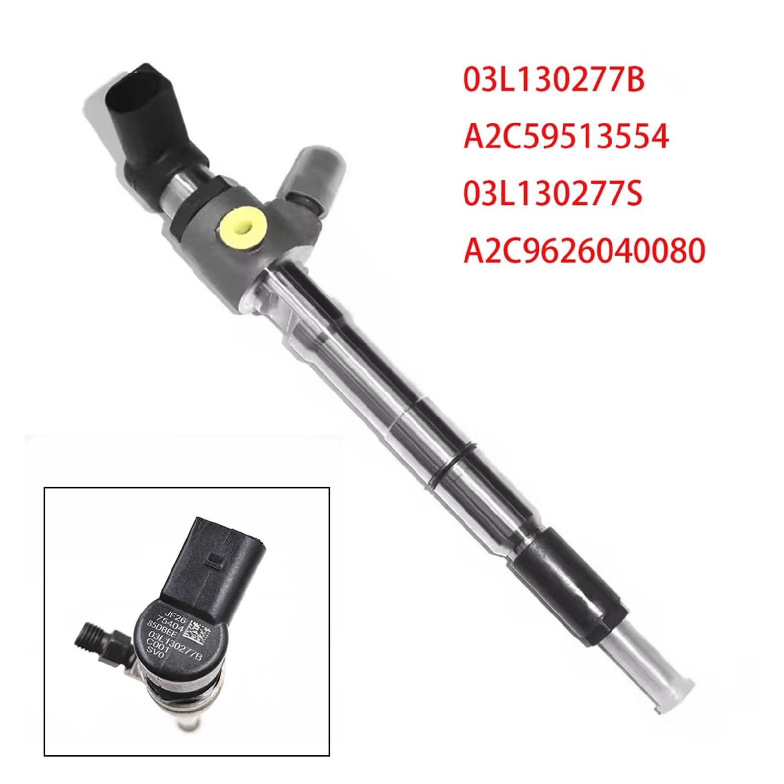 Inyector de combustible diésel 03L130277B Compatible con Audi Compatible con Skoda 1.6 TDI Compatible con GOLF Compatible con PASSAT y POLO(03L130277B)
