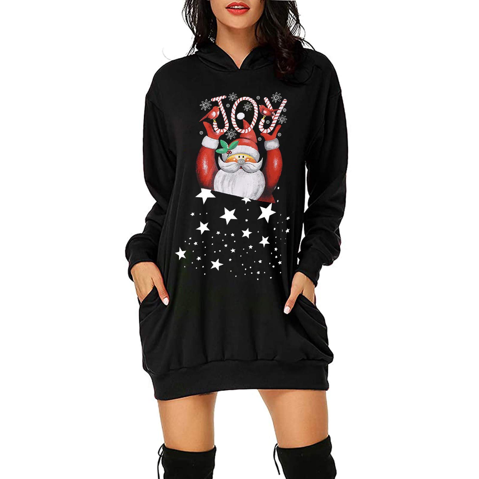 EFOFEI Women's Christmas Cartoon Print Top Casual