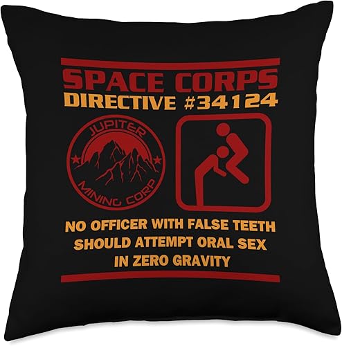 JMC Space Corps Directive #34124 Zero Gravity Throw Pillow, 18x18, Multicolor