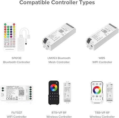 Miniatura 7 de SEZO COB - Tira de luz LED RGB de 16.4 pies, DC24V, 840 LEDsm, 0.394 in de ancho, multicolor, flexible, de alta densidad, uniforme que cambia de