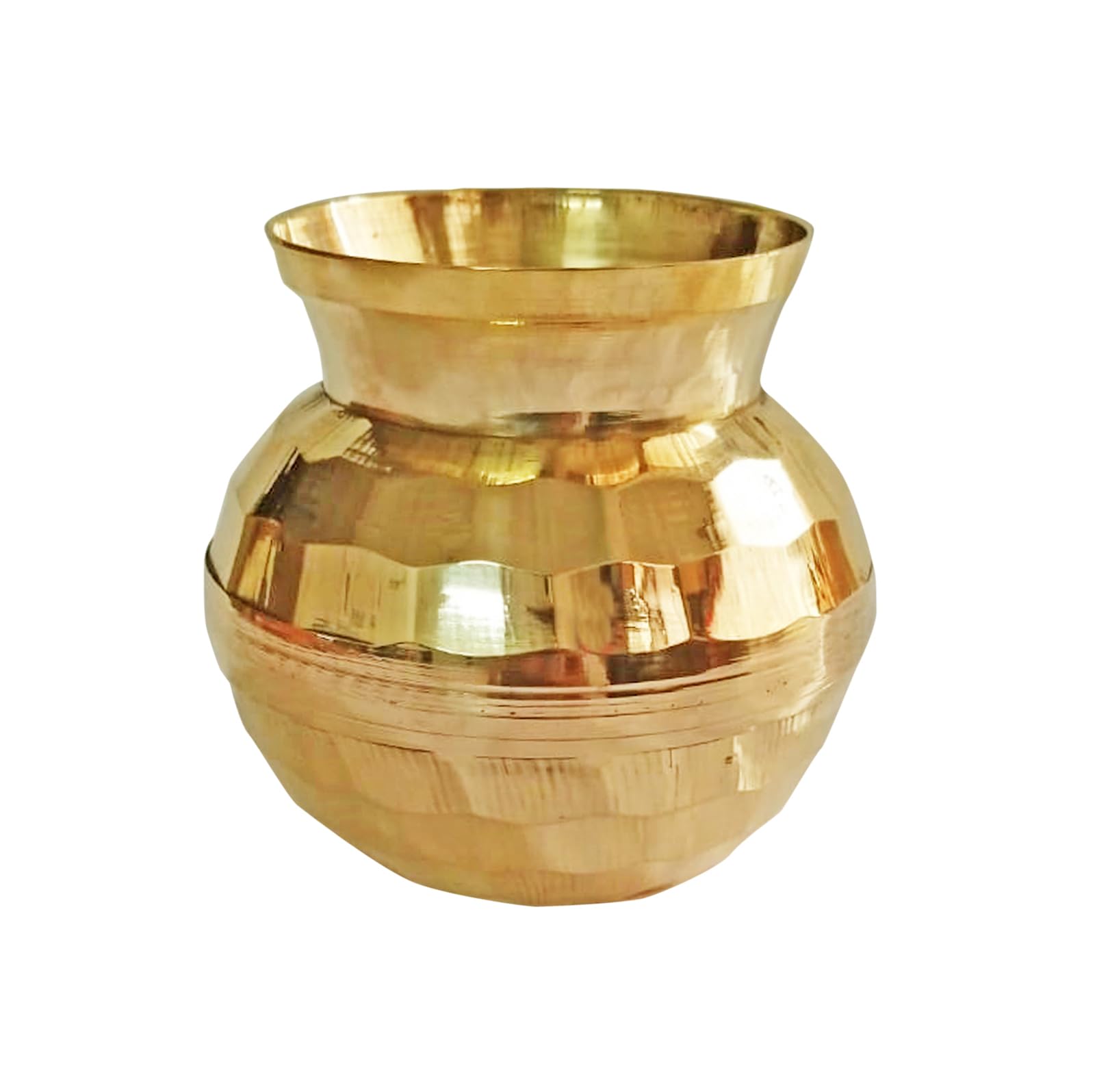 IMTRA FASHION Indian Brass Lota Handmade Small Kalash for Pooja, Temple Diwali Decoration Items