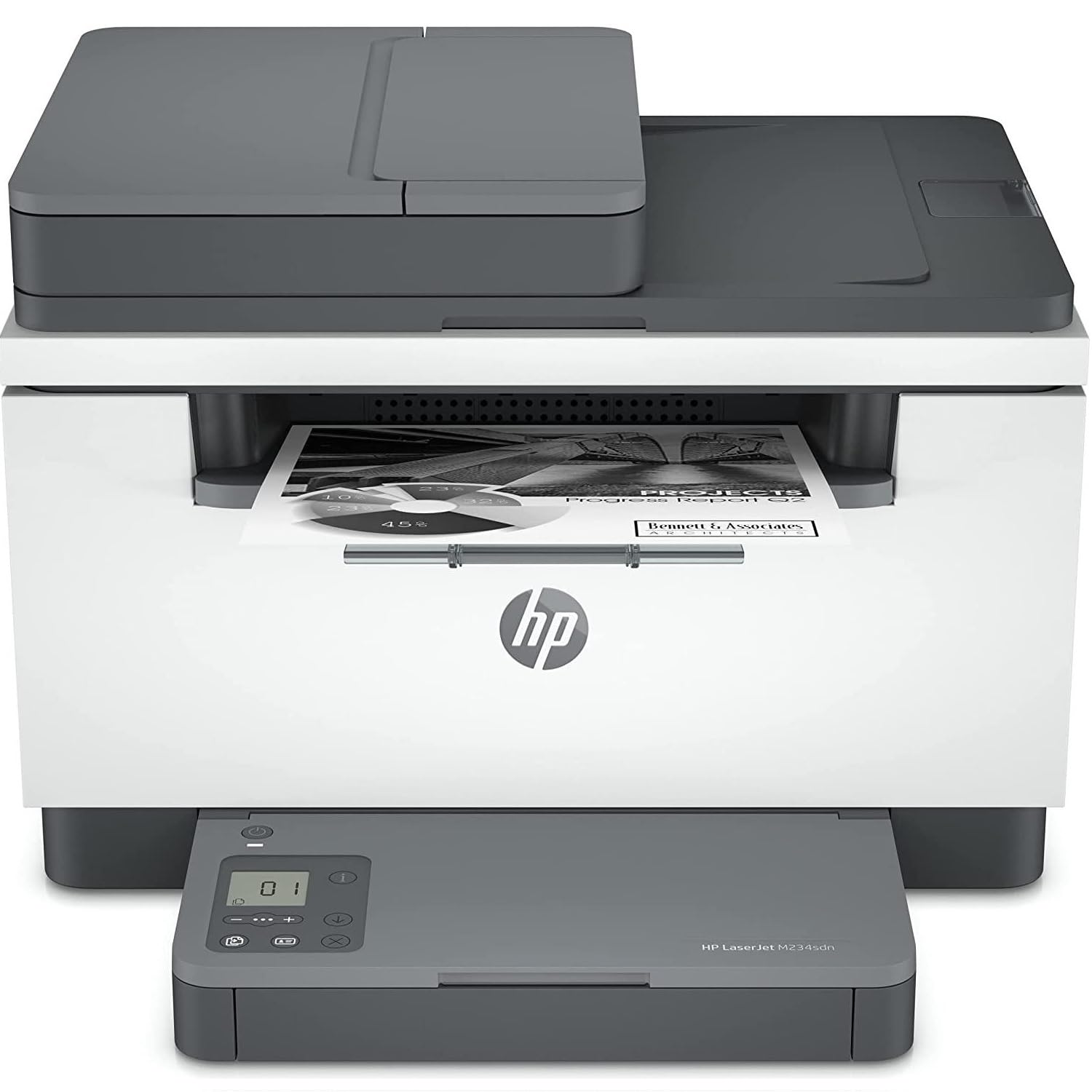 HP LaserJet MFP M234sdn Stampante Multifunzione A4 Stampa Fronte Retro Automatica Bianco e Nero 29 ppm USB Gigabit Ethernet Schermo LCD Grigia