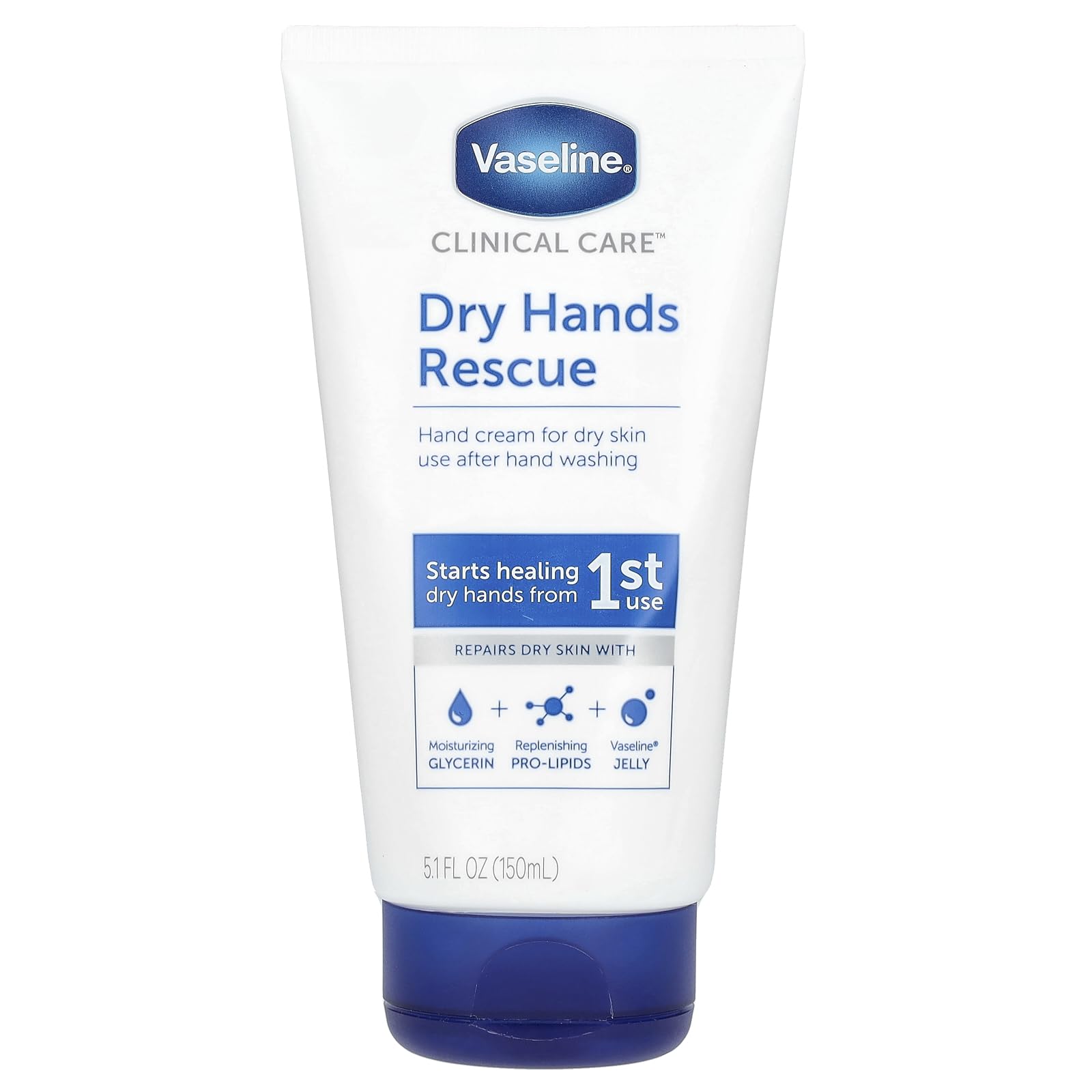 Vaseline Clinical Care™, Dry Hands Rescue, Fragrance Free, 5.1 fl oz (150 ml)