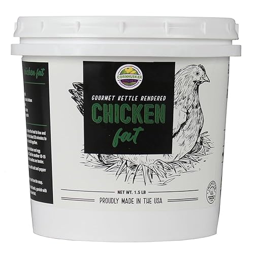 Cornhusker Kitchen - Grasa de pollo, Schmaltz de pollo - Keto, Paleo, Whole30 (tina de 1.5 libras)