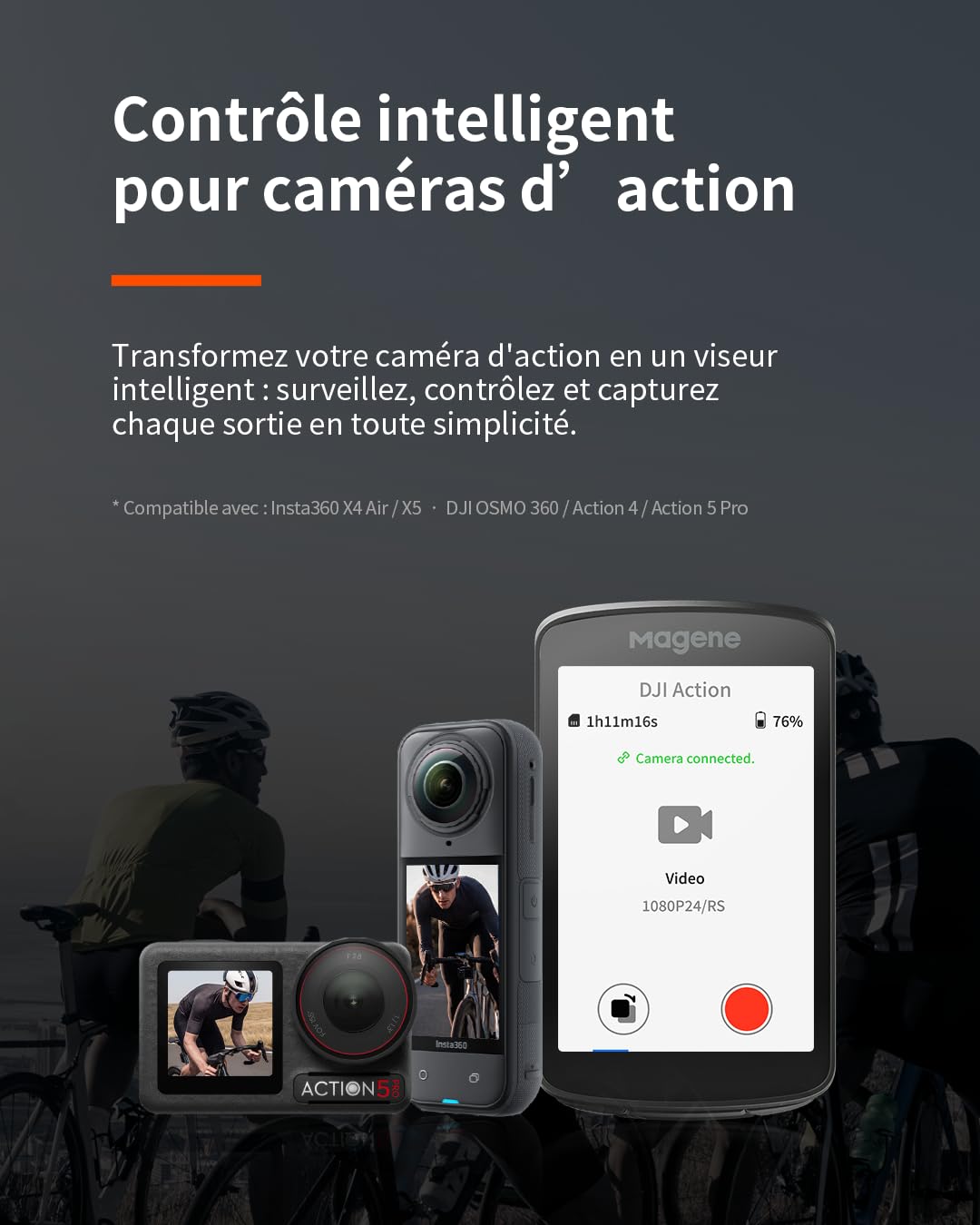 Magene C706 GPS vélo Compteur, Navigation cartographique, écran Tactile Couleur 3,3", positionnement Double Bande, Support métallique, Affichage des données Personnalisable, entraînement en intérieur