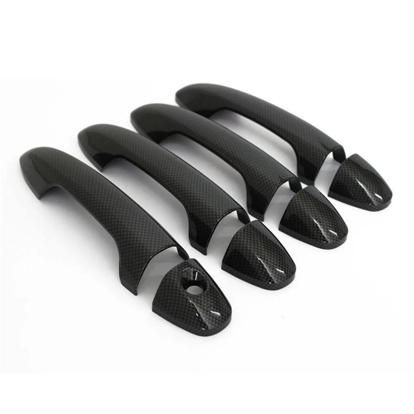 Kjhopy Carbon Exterior Door Handle Cover For Toyota For Hilux For Revo For Rocco For Fortuner For Innova 16-21 Sr5 For Rav4 16-19 Exterior Door Handle(Carbon)