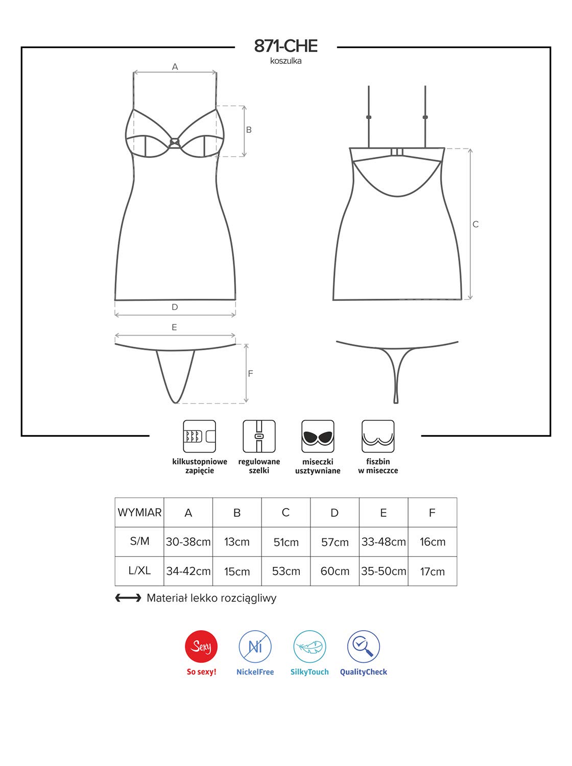 Obsessive Sensuale negligé o Babydoll con Dettagli in Pizzo, in Una Splendida Confezione Regalo, Made in EU