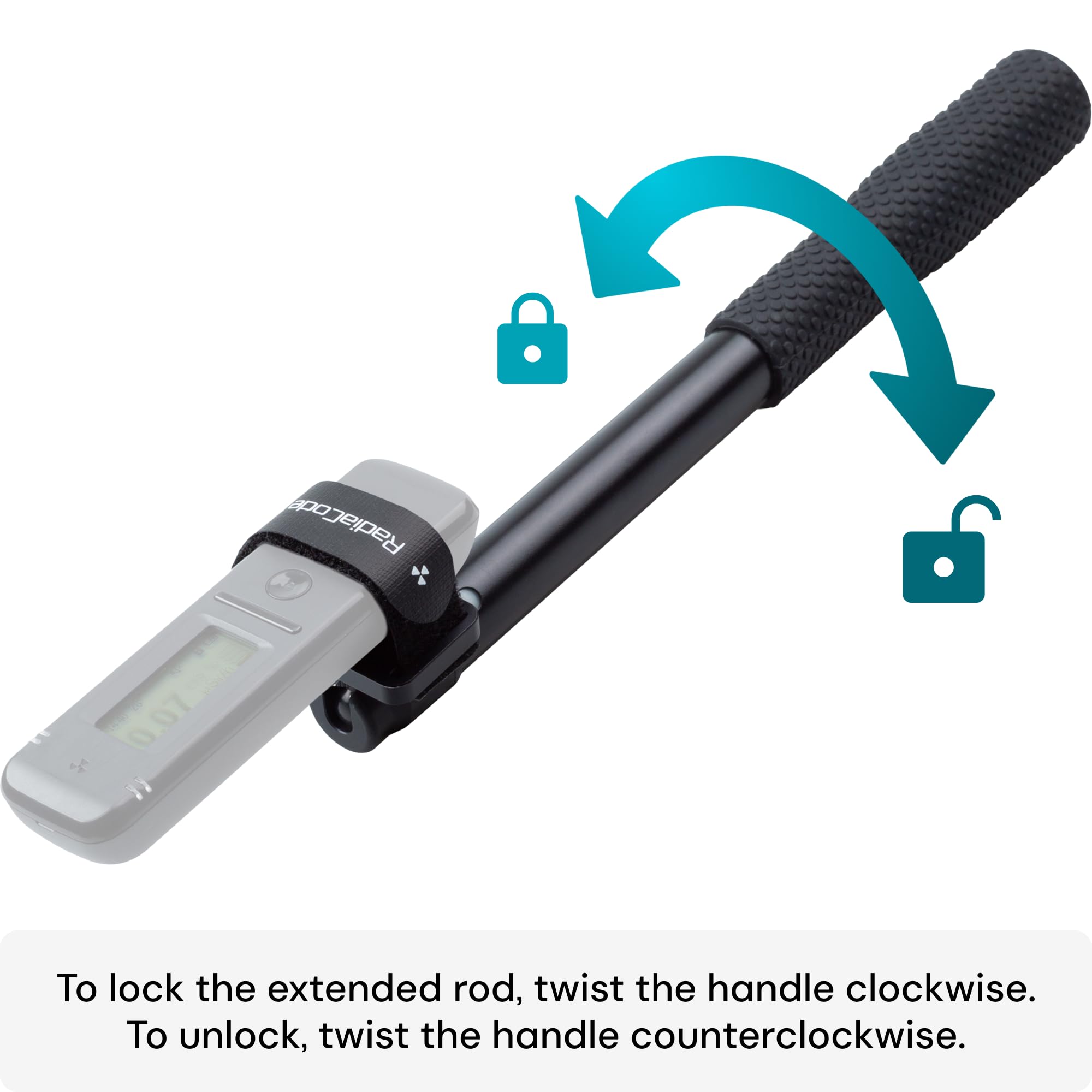 Portable Extension Rod Handle for Radiacode 102/103 Geiger Counter, Aluminium Stick for Safer Search. 36 inch