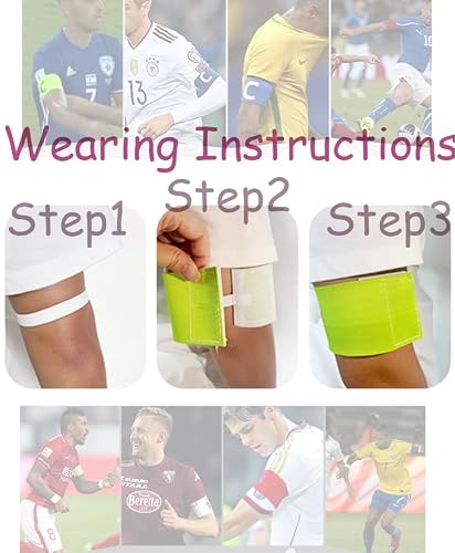 DQL Soccer Captain Armband Youth Kids Teen Team Sports Equipment, Captains arm Bands Pack of 4 - Thumbnail 3