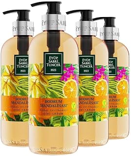Eyüp Sabri Tuncer Bodrum Mandalinası Doğal Zeytinyağlı Sıvı Sabun 500 ml x 4