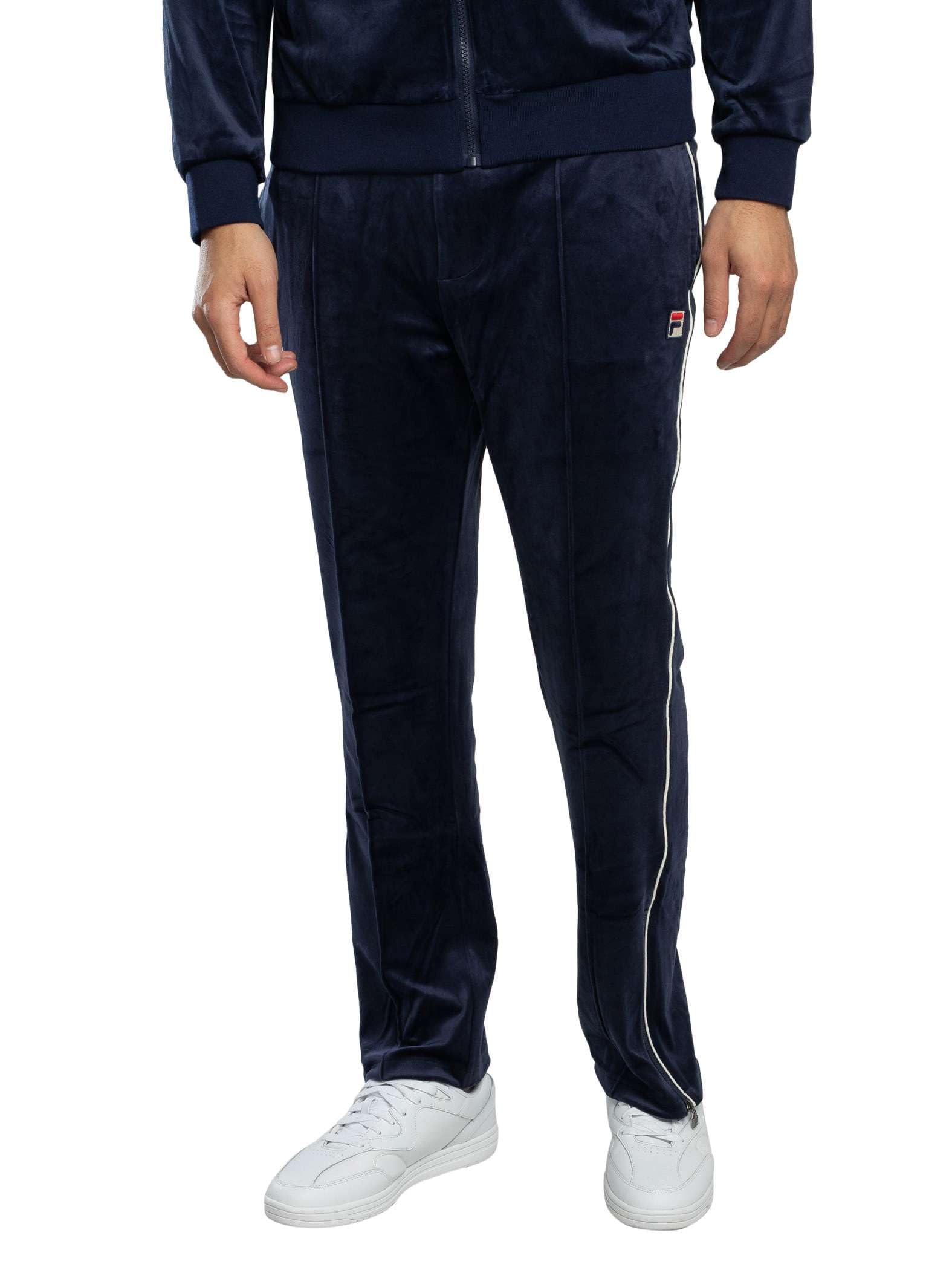 Fila Men's Navy/Gardenia Fio Velour Straight Joggers, M