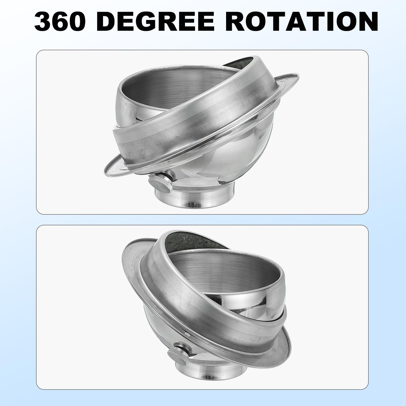PATIKIL 8 Pulgadas Ajustable Rejilla de Ventilación de Acero Inoxidable