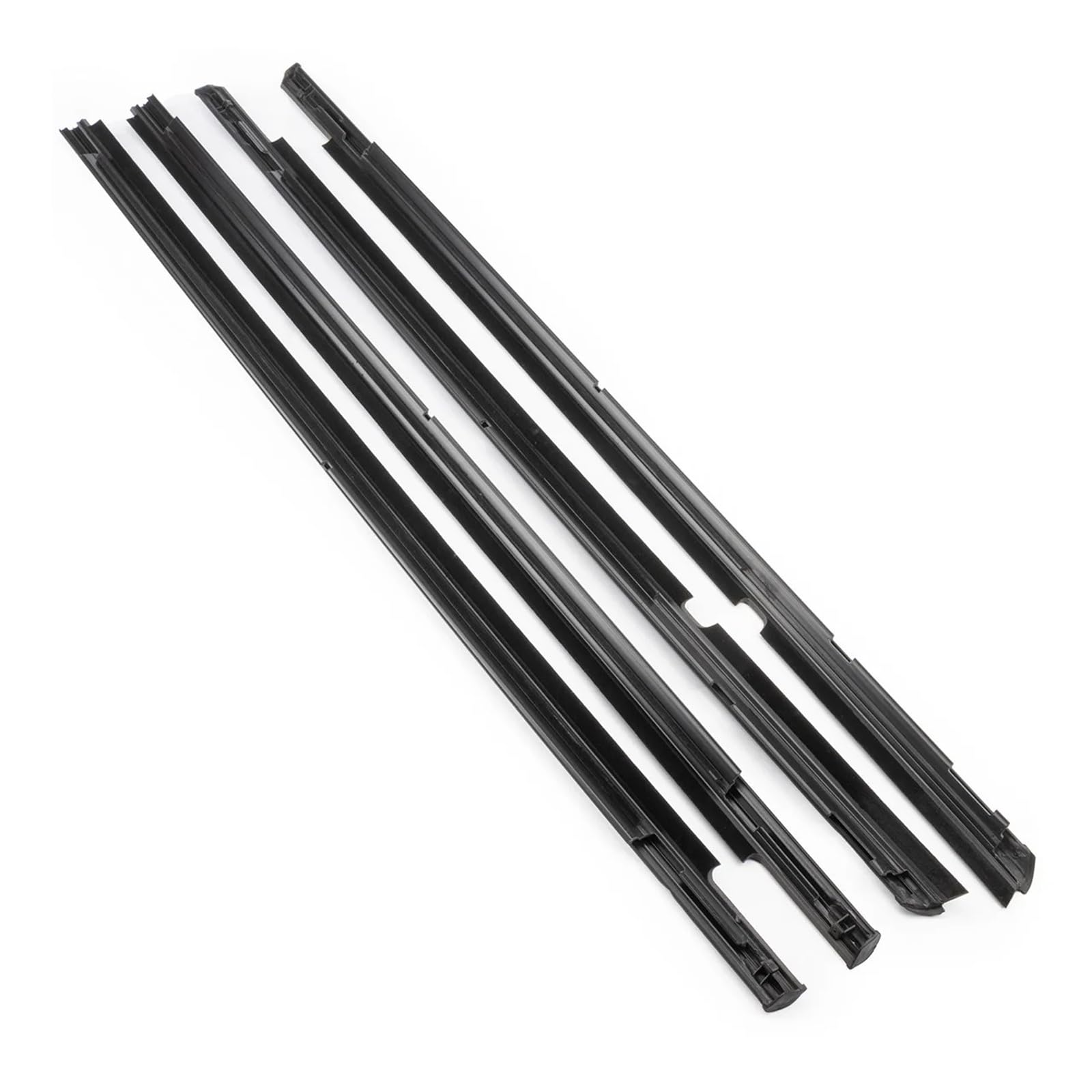 Uussup One Color Rubber Seal Weather Stripping 4Pcs Car Weatherstrip Door Seal Belt Moldings Kit For Mitsubishi For Lancer 2008-2017 5727A005 5727A006 Window Glass Rubber