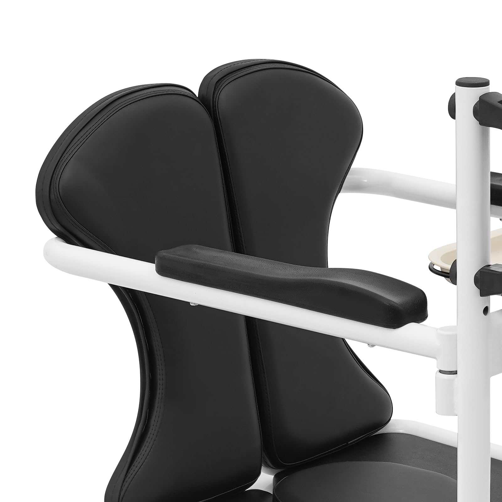 Sollevatore idraulico per pazienti, multifunzione, per anziani, portata 150 kg, sedile diviso a 180°, regolabile in altezza, per WC, letto, trasferimento, nero e bianco