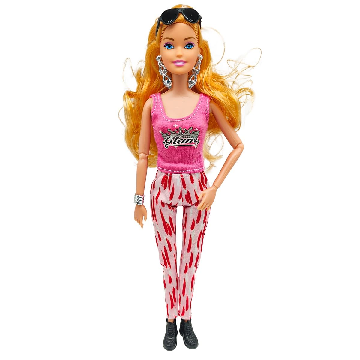 Stylish Fashions Girls Doll Toys, The Ultimate Fashionista Doll for Trendy Kids, 11.5 Inch Fashion Doll (Pink Vest)