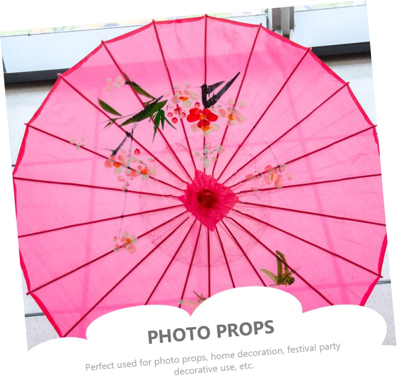 Zerodeko 2Pcs Oiled Paper Umbrella Stands Skeleton for DIY Parasol Projects Photo Prop for Weddings Parties and Cosplay Events