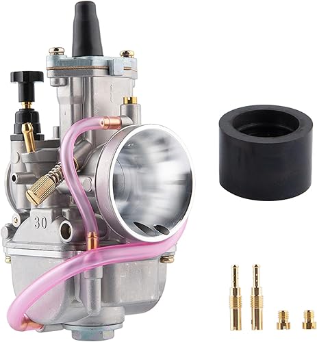 Miniatura 19 de Carburador PWK de 24 mm de Rendimiento de Carrera con Jets de Carburador Universal para Motocicletas de 50 cc a 125 cc, 2T 4T, Moto de Carretera