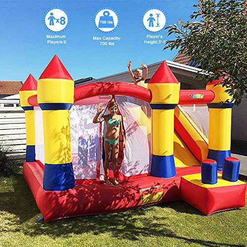 YARD Bounce House with Slide Obstacle Bouncer 0.4mm Vinyl Thick Material Children Outdoor
