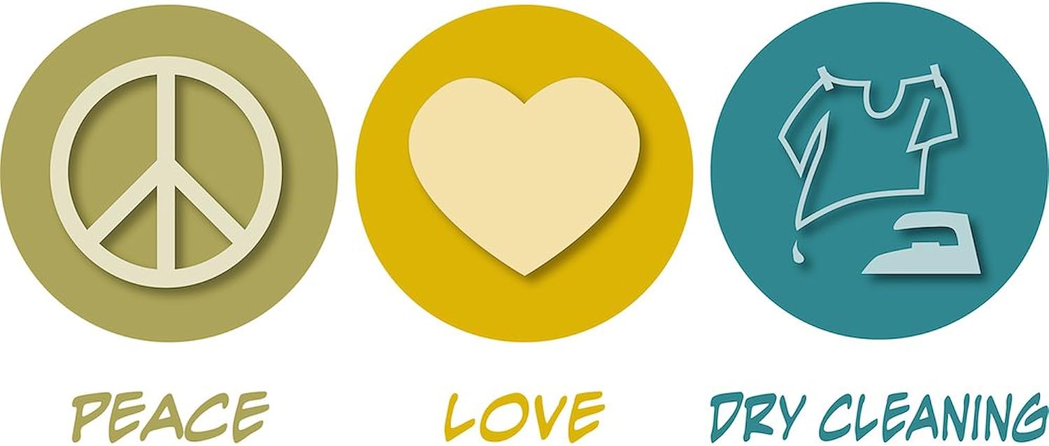 CafePress Peace Love Dry Cleaning Bumper Sticker (50 Pk) Sticker (Bumper 50 pk)