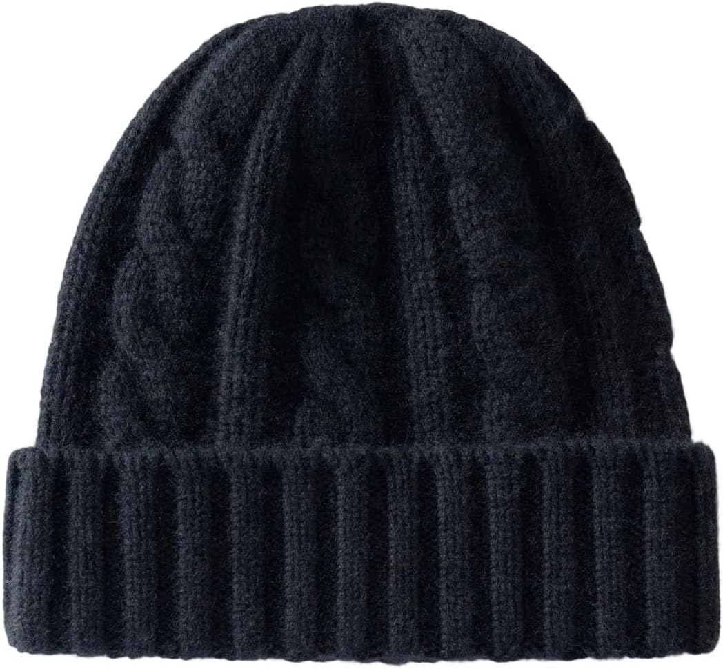 Cashmere Hat for Women Men Thickened Solid Twisted Knitted Beanies