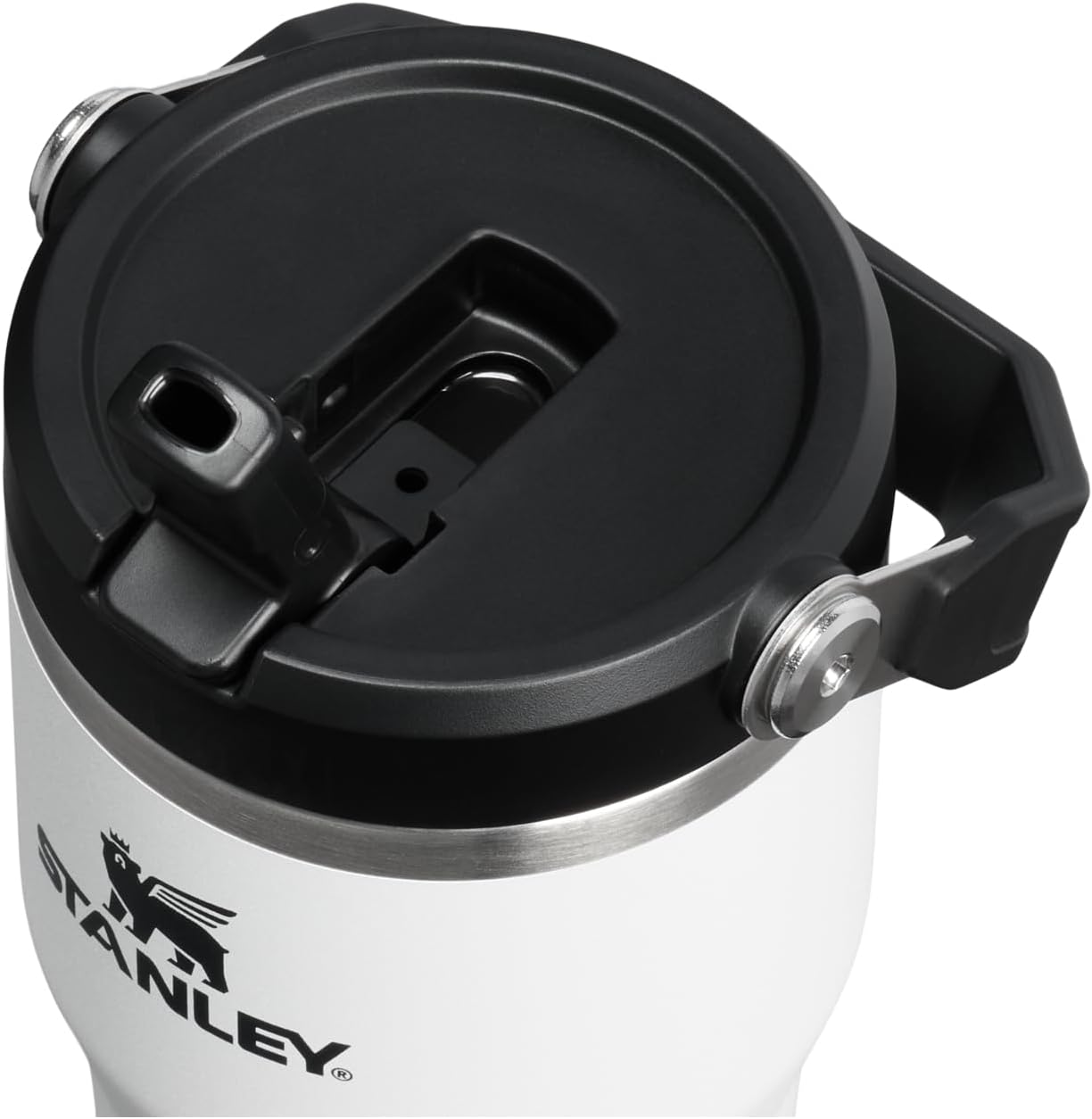 STANLEY IceFlow 2.0 Flip Straw Tumbler with Handle 20 oz | Twist On Lid and Flip Up Straw | Leakproof Water Bottle | Insulated Stainless Steel | BPA-Free | Chalk