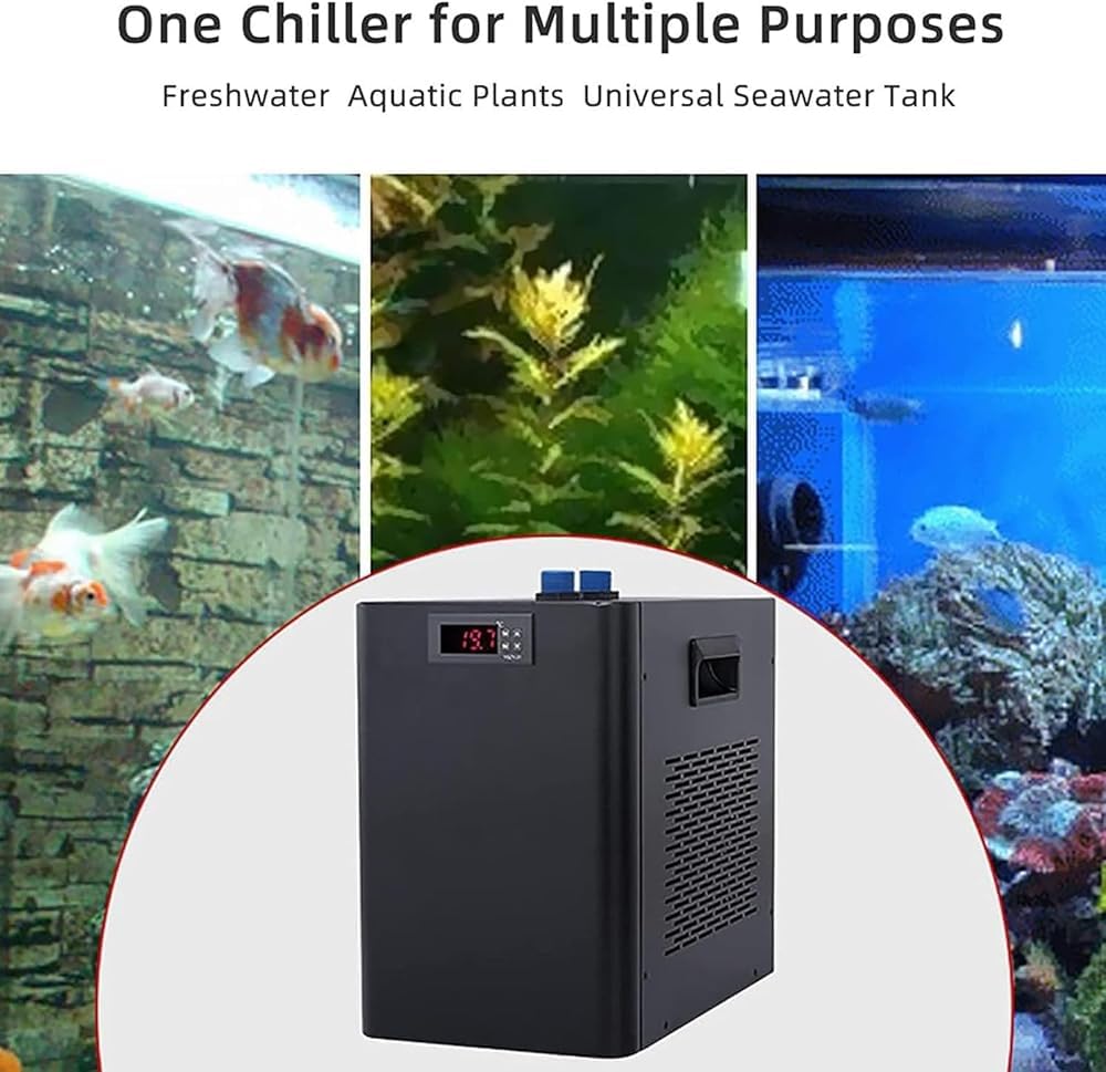 Refroidisseur d'eau pour aquarium avec compresseur silencieux, réfrigération pour système hydroponique, 160 L/300 L/500 L