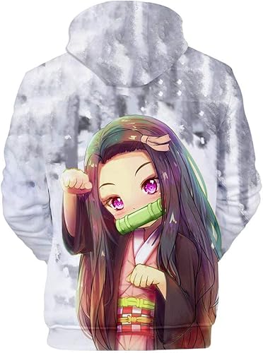 Miniatura 2 de Cosplay Life Demon Slayer Anime - Sudadera con capucha para Halloween, unisex, para adultos, manga con bolsillos tipo canguro