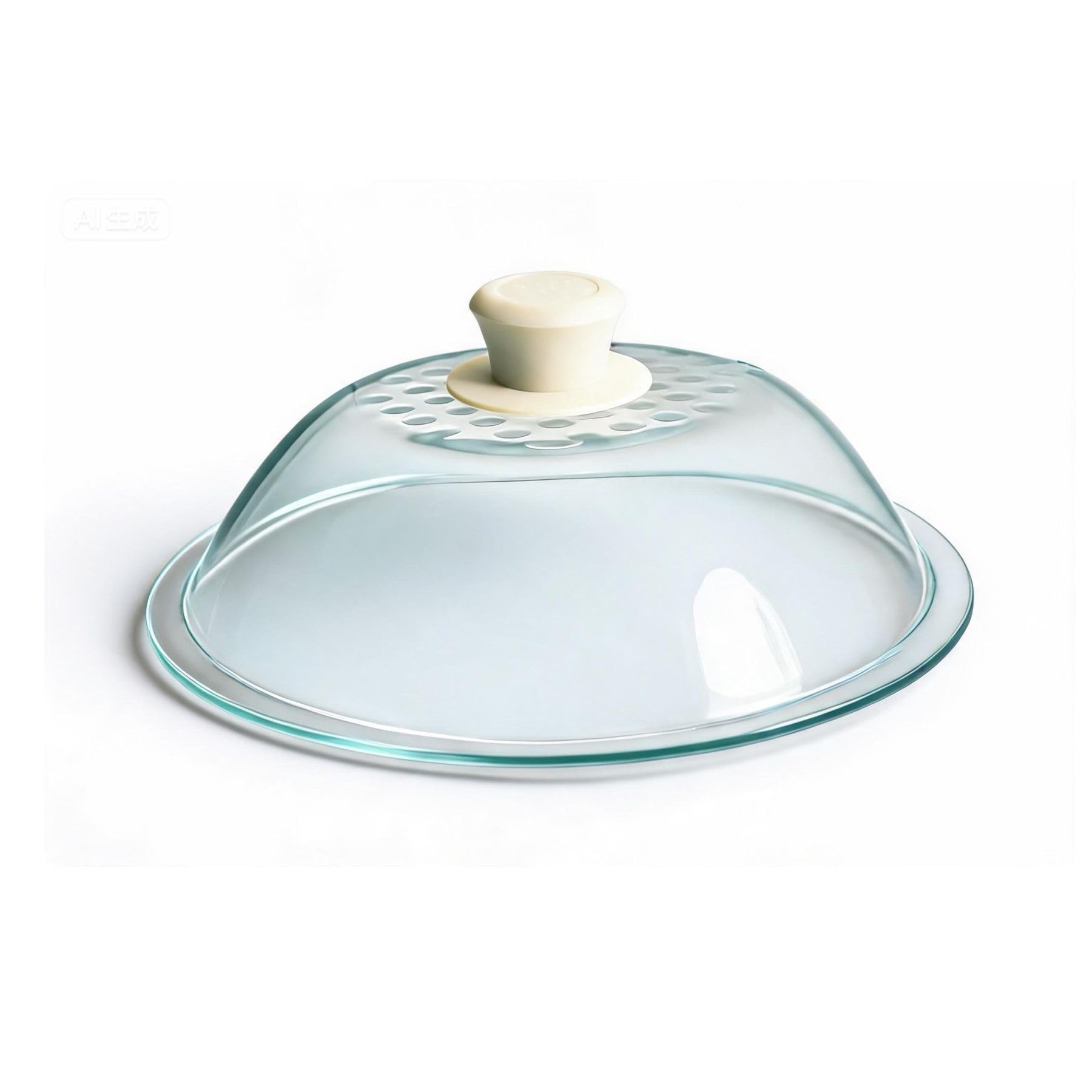 AGLAS - Copertura per microonde in vetro temperato leggero – 293 mm (interno 266 mm)/11,5" (diametro interno 26,5 cm) – resistente al calore – coperchio in vetro resistente con sfiato