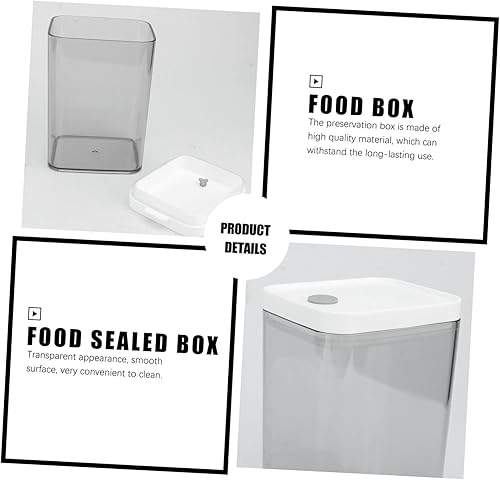 Miniatura 7 de YARNOW Caja de almacenamiento transparente para alimentos, contenedor de plástico para almacenamiento de té, contenedor de plástico, frascos