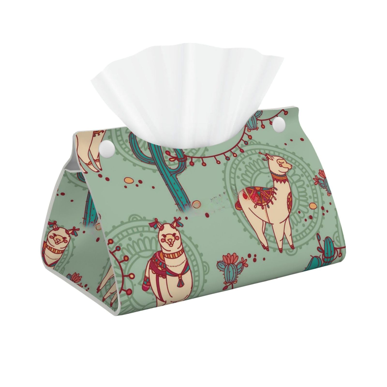Llamas Print Long Tissue Box Cover Tissue Dispenser Box For Living Room, Office, Car, Bathroom