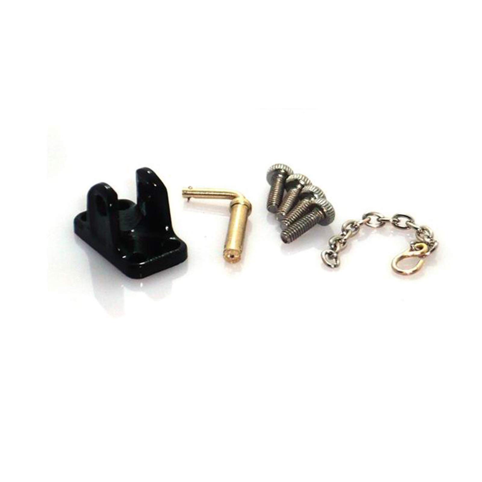 HONG YI-HAT Durable Metal Rear Tail Hook DIY Modification Kit suitable for 1/14 Tamiya RC Tractor Truck Accessories Parts Spare Parts (Color : Black)