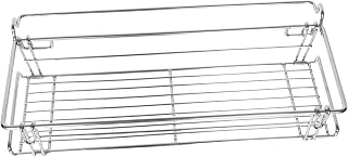 Compact Folding Camping Table Rack with Hanging Basket, Stainless Steel