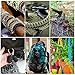 WEREWOLVES 550 Paracord Bracelet Crafting Kit with Buckles and Carabiner, Multicolor Survival Paracord Cord Set 10 Colors - Great Gift
