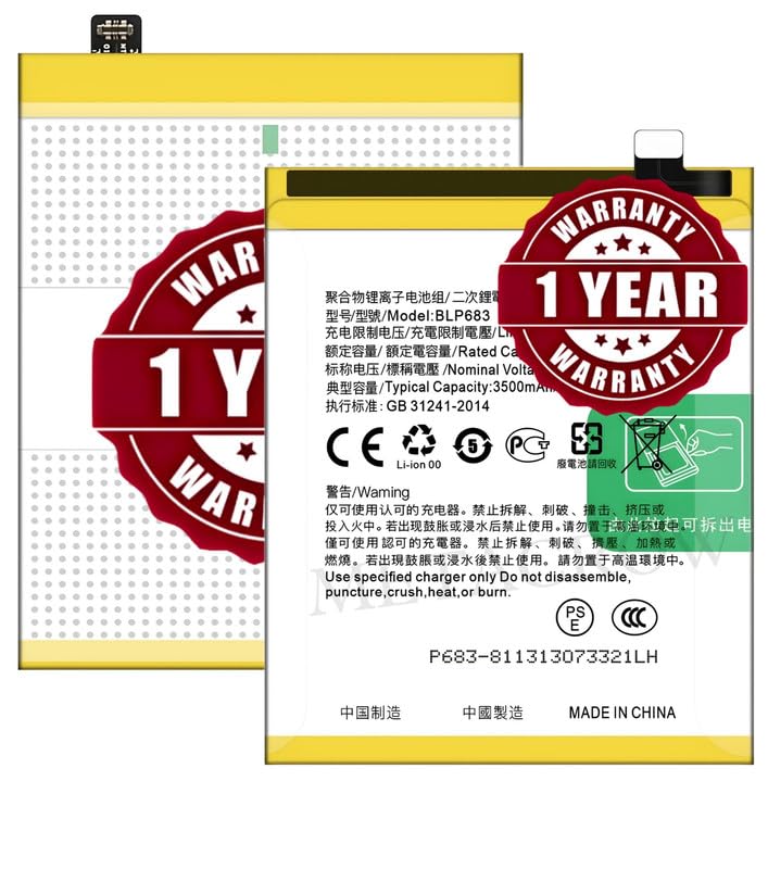 Image of Original BLP683 Battery Compatible for Oppo A7x | F9 | F9 Pro | Realme 2 Pro | Realme U1 - (3500mAh) - 1 Year Warranty JK1