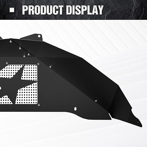 Vista 18 de Protectores de guardabarros interiores traseros compatibles con Wrangler JK y JKU Unlimited Sport Sahara Rubicon 2007-2018, protectores de barro