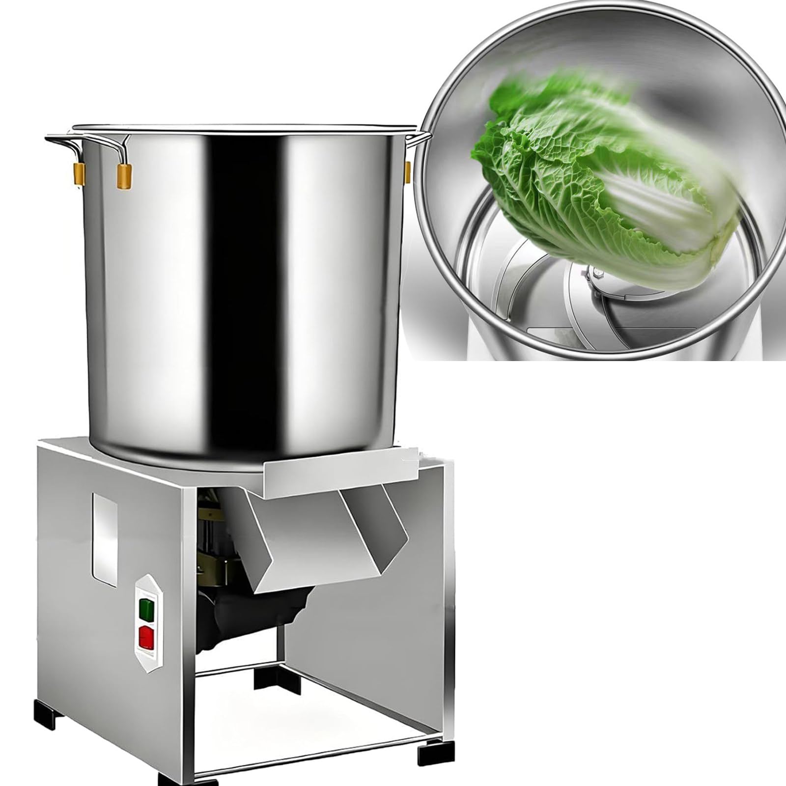 Procesador De Alimentos Comercial, Picador Eléctrico De Verduras De 1800 W, Rallador Y Triturador De Verduras Profesional, Puerto De Alimentación Grande para Alimentación Animal