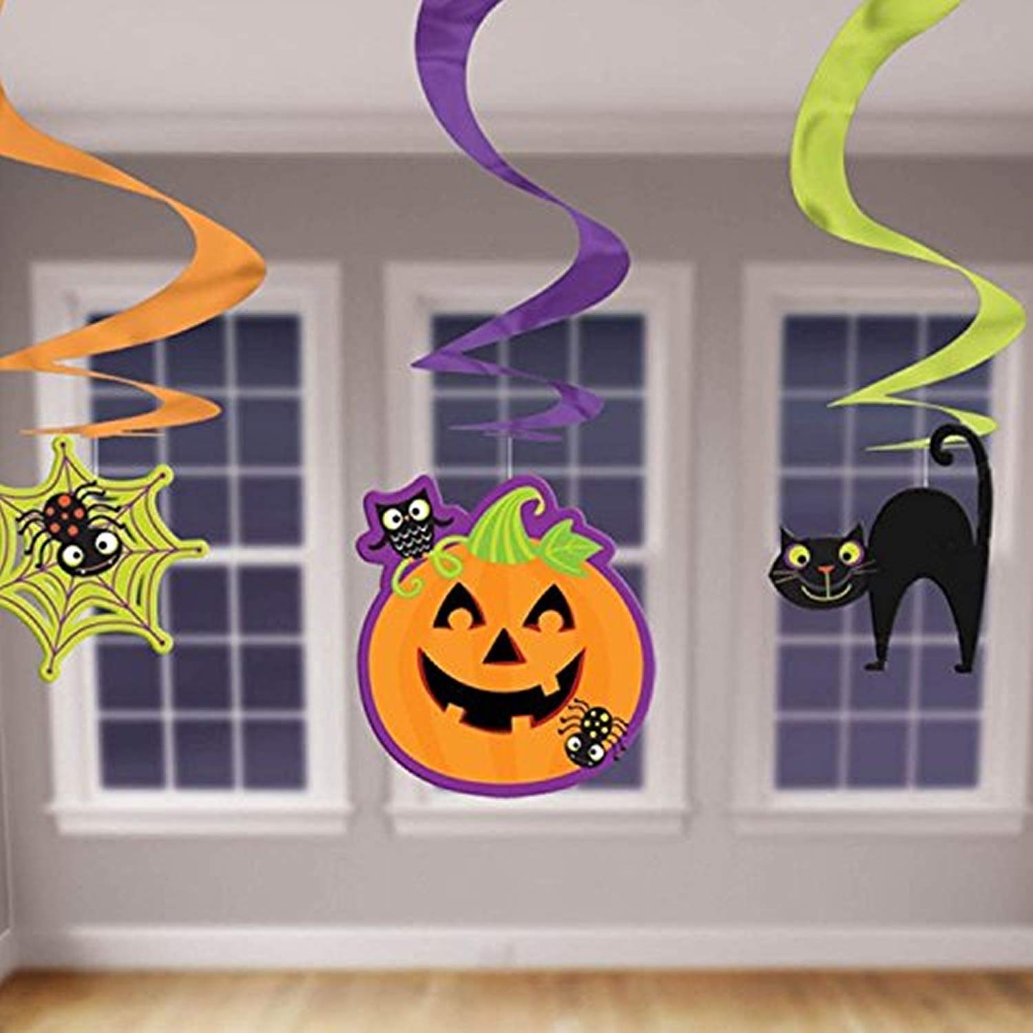 20 Stück Halloween-Hängewirbel – Niedliche Geister, Fledermäuse, 'Boo'-Deko Für Decke & Party