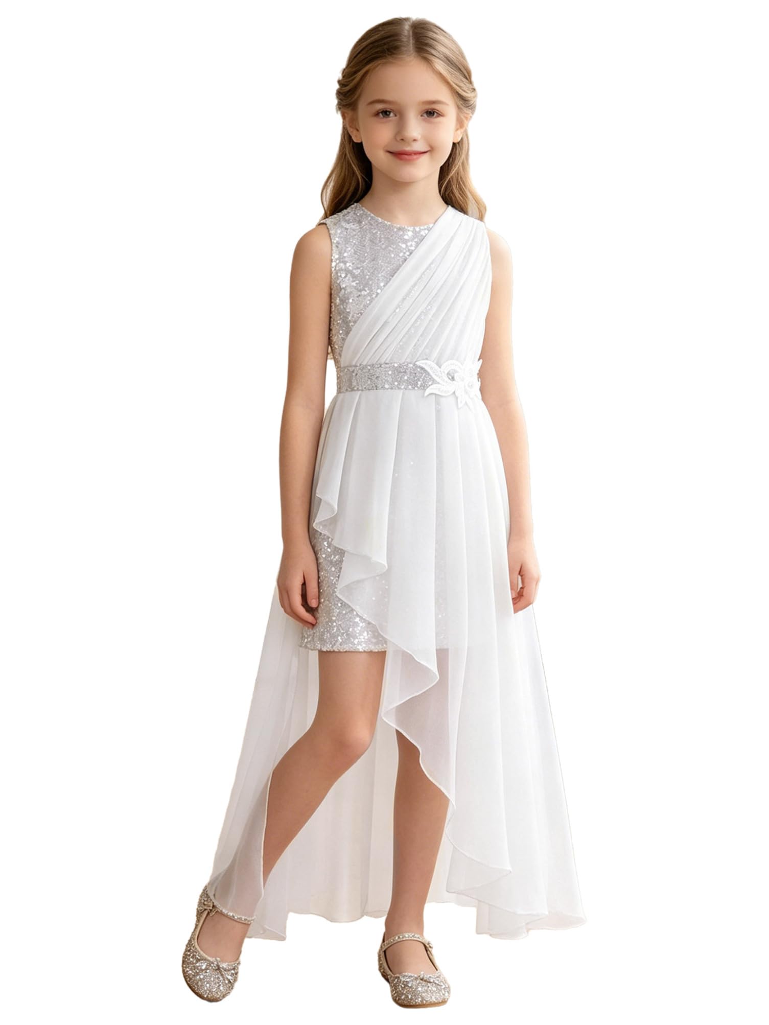 Robe paillettes filles pour anniversaire résolvant le manque de volume - 6