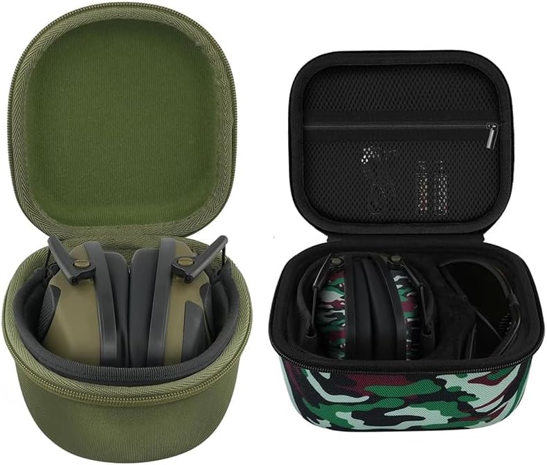 co2CREA Hard Protection Earmuffs Case + Shooting Glasses Case with Form-Fit Insert for PROHEAR 066/016/030/036