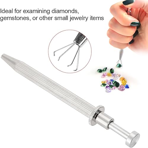 Miniatura 5 de Haosie Herramienta de agarre de diamantes de 4 puntas, herramienta de acero inoxidable para perforar bolas, atrapador de pinzas, herramienta de