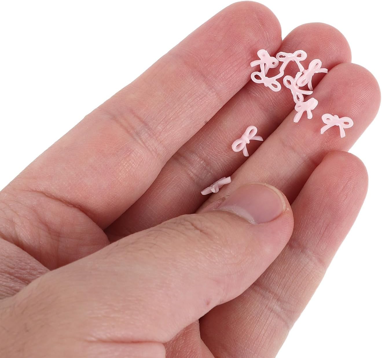 200pcs Pink Resin Bowknot Charms for DIY Sewing Hair Accessories