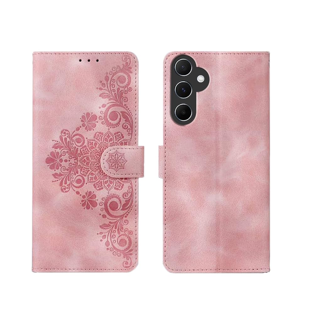 Pinaaki Enterprises Samsung Galaxy A35 5G Flip Cover | Card Pockets Wallet & Stand | Flip Cover for Samsung Galaxy A35 5G - Floral Mandala Pink (B0CY9NXX3W) Amazon Price History, Amazon Price Tracker
