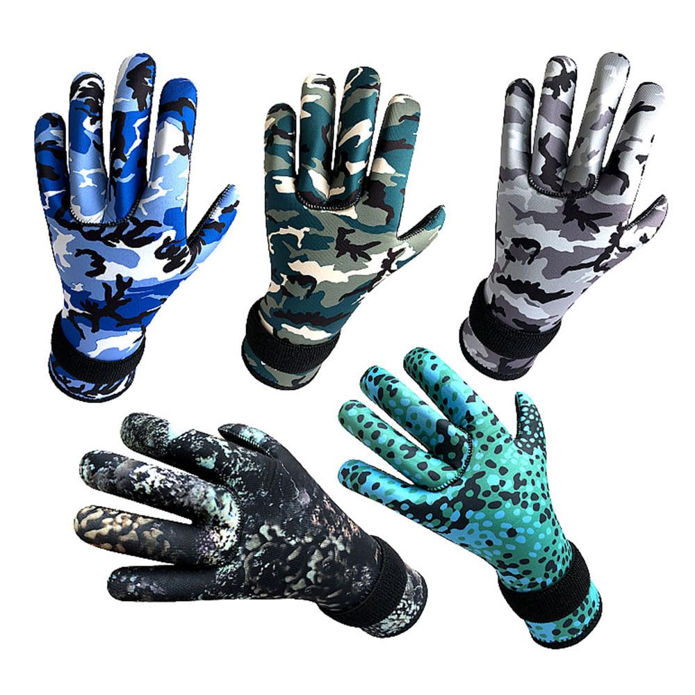 Tauchhandschuhe 3MM Neopren-Tauchhandschuhe, rutschfeste warme Unterwasserhandschuhe, Schnorcheln, Schwimmen, Angeln, Tauchhandschuhe Neoprenhandschuhe (Color : C, Size : XL)