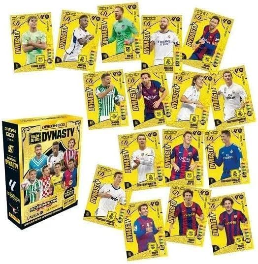 Panini Adrenalyn 2024-25 - Dream Box Balón de Oro Dynasty (Edición Limitada) | 50 Cartas Exclusivas con Messi, Cristiano, Lamine Yamal