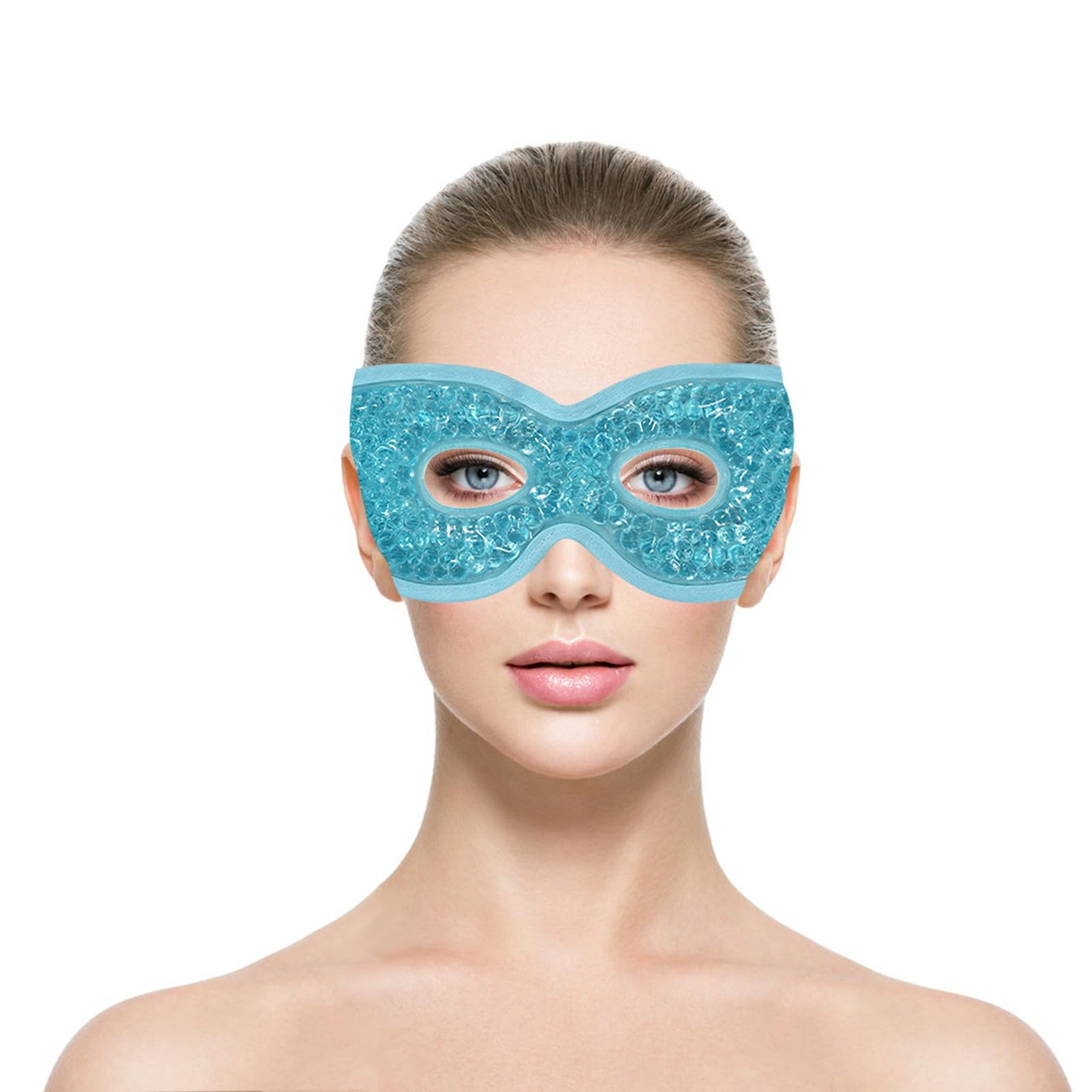 Scettar Antifaz Gel Frio Ojos, Reutilizable Antifaz Frio Para Ojos, Mascarilla Ojos Compresas Frías O Calientes, Mascara Gel Frio Cara Para Ojos Hinchados, Migraña, Ojeras